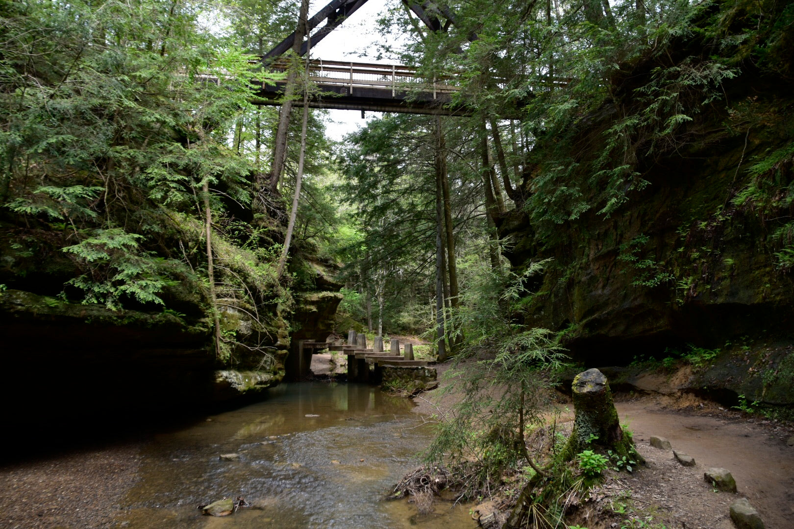 Overlook bridge of old mans cave