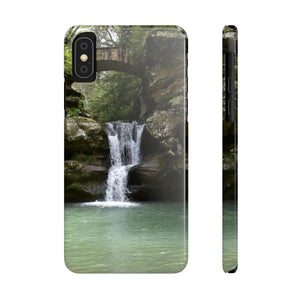 Upper falls of Hocking hills Slim Phone Cases