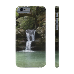 Upper falls of Hocking hills Slim Phone Cases