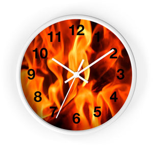 Roaring fire Wall clock