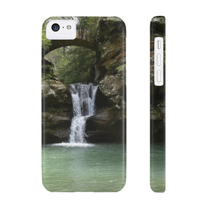 Upper falls of Hocking hills Slim Phone Cases