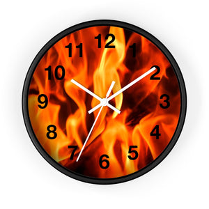 Roaring fire Wall clock