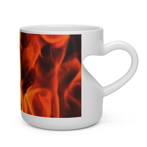 Roaring Fire Heart Shape Mug