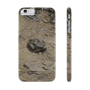 The curious toad Slim Phone Cases