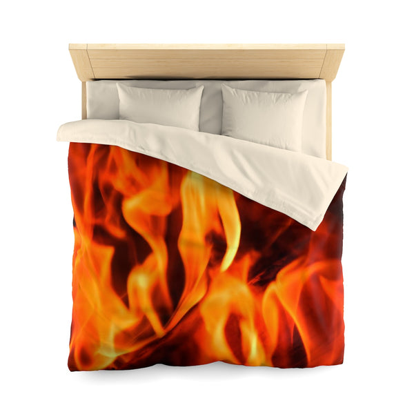 Roaring Fire Microfiber Duvet Cover