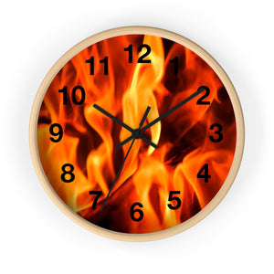 Roaring fire Wall clock