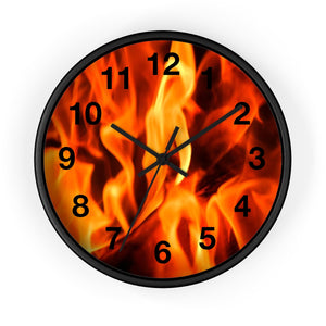 Roaring fire Wall clock