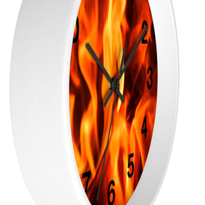 Roaring fire Wall clock