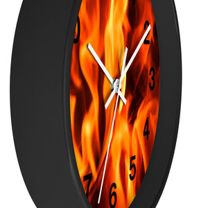 Roaring fire Wall clock