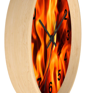 Roaring fire Wall clock