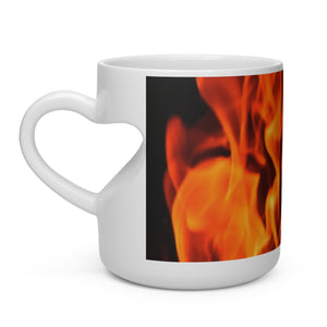 Roaring Fire Heart Shape Mug