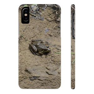 The curious toad Slim Phone Cases