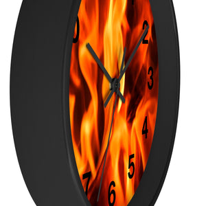 Roaring fire Wall clock