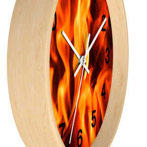 Roaring fire Wall clock