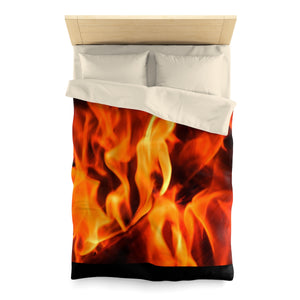 Roaring Fire Microfiber Duvet Cover